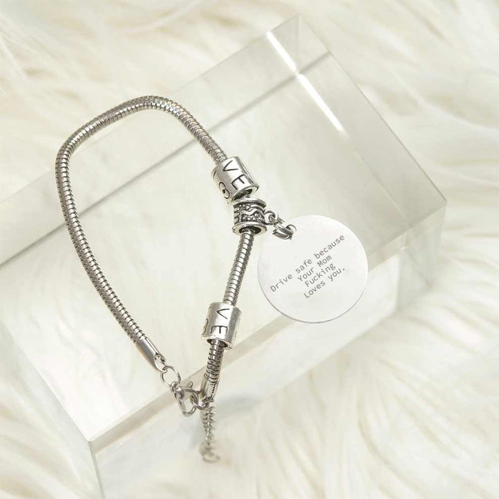 To My Daughter "Drive safe because Your Mom Fucking Loves you" Bracelet - SARAH'S WHISPER