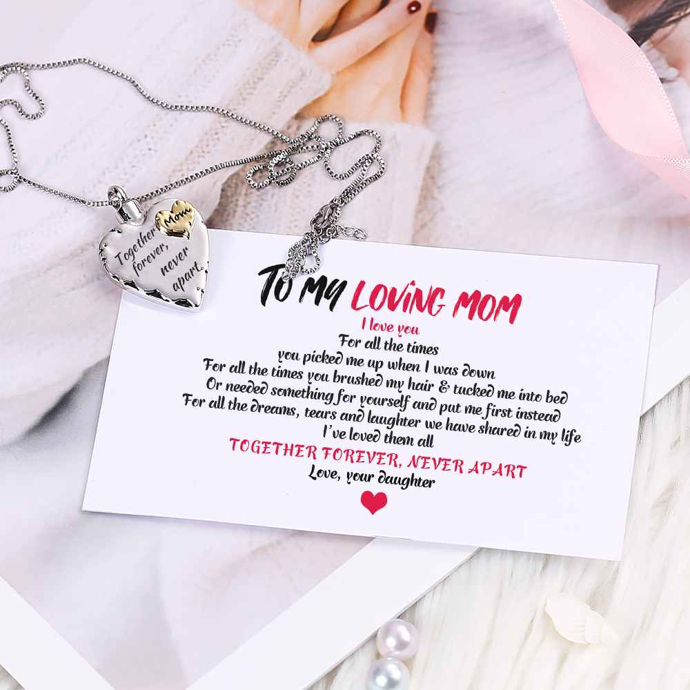 To My Mom"Together forever, never apart" Necklace[💞 Necklace +💌 Gift Card + 🎁 Gift Box + 💐 Gift Bouquet] - SARAH'S WHISPER