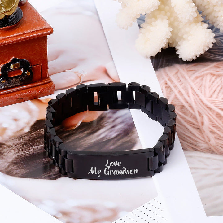 To My Grandson "Forever Love" Men's Bracelet