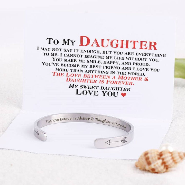 To My Daughter "The love between a Mother and Daughter is forever" Bracelet - SARAH'S WHISPER