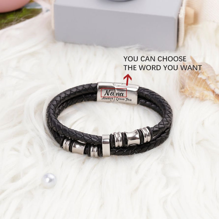 [OPTIONAL ADDRESS] To My Grandson "[Nana] Always Loves You" Bracelet - SARAH'S WHISPER