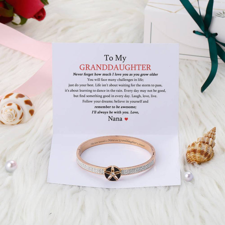 [Optional Address] To My GRANDDAUGHTER "The love between a Nana and Granddaughter is forever" Flower Bracelet [💞Bracelet +💌 Gift Card + 🎁 Gift Box + 💐 Gift Bouquet] - SARAH'S WHISPER