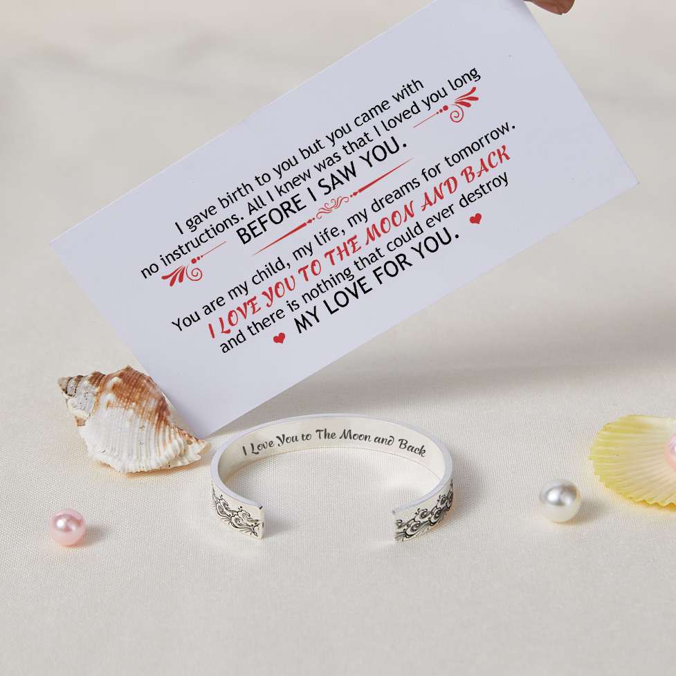 To My Daughter "I Love You To The Moon And Back" Ocean Wave Bracelet - SARAH'S WHISPER