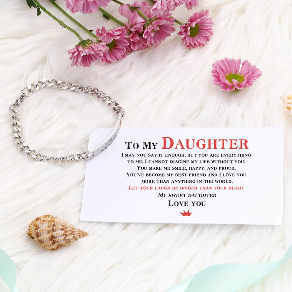 To My Daughter "Let your laugh be bigger than your heart"Bracelet - SARAH'S WHISPER