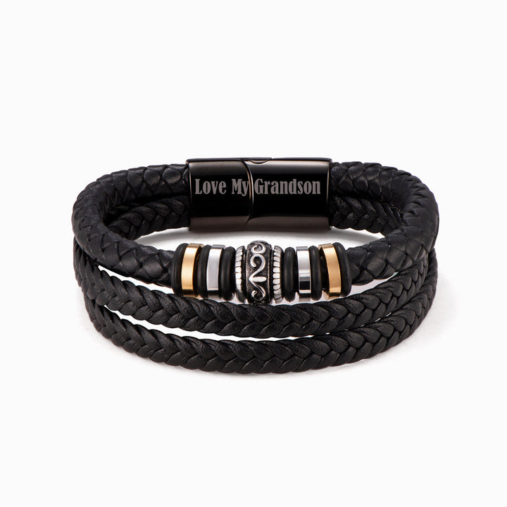 To My Grandson "Love My Grandson" Woven Bracelet