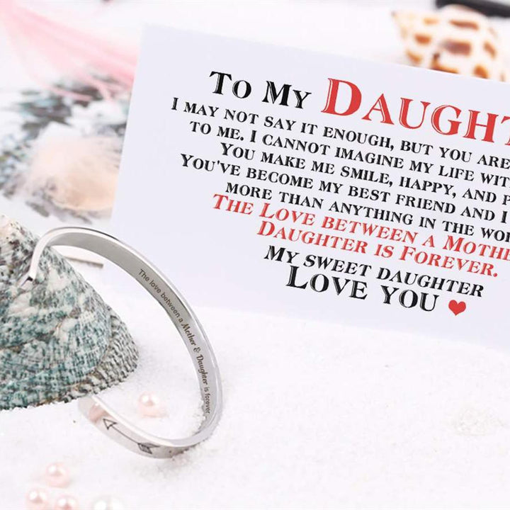 To My Daughter "The love between a Mother and Daughter is forever" Bracelet - SARAH'S WHISPER