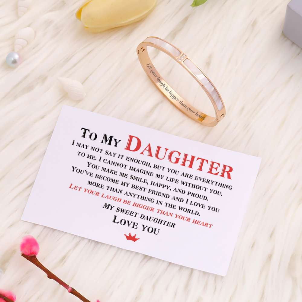 To My Daughter "Let your laugh be bigger than your heart" Bracelet - SARAH'S WHISPER