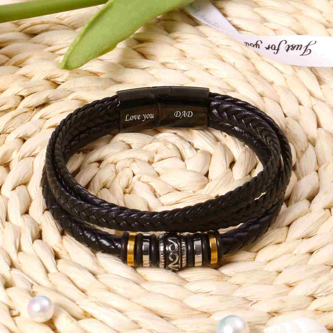 To My Dad "Love you Dad" Men's Bracelet - SARAH'S WHISPER