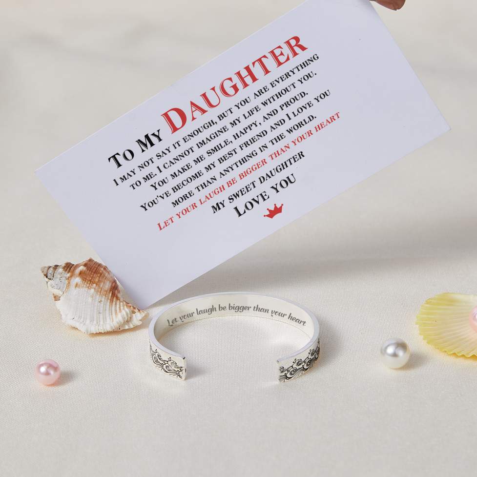 To My Daughter "Let your laugh be bigger than your heart" Bracelet - SARAH'S WHISPER