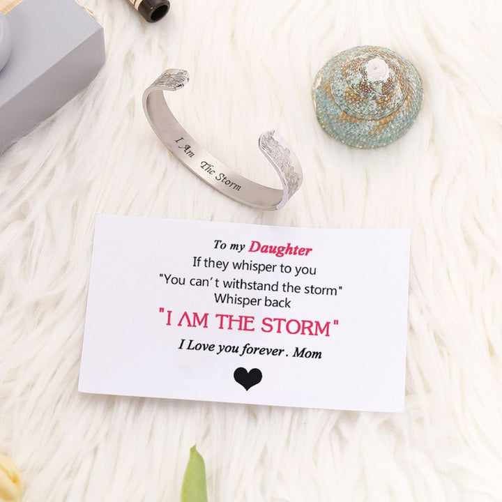 To my Daughter " I Am The Storm" Ocean Wave Bracelet - SARAH'S WHISPER