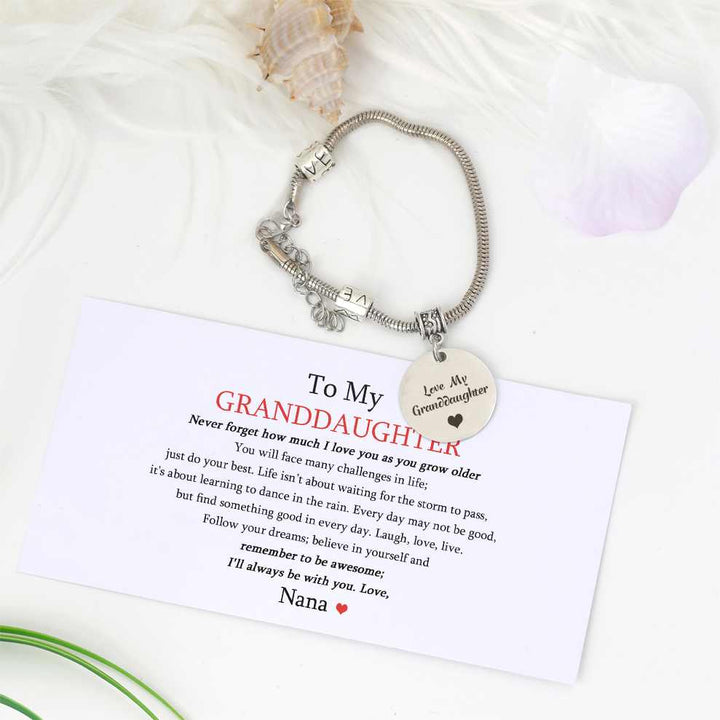 To My GRANDDAUGHTER "Love My Granddaughter" Bracelet - SARAH'S WHISPER