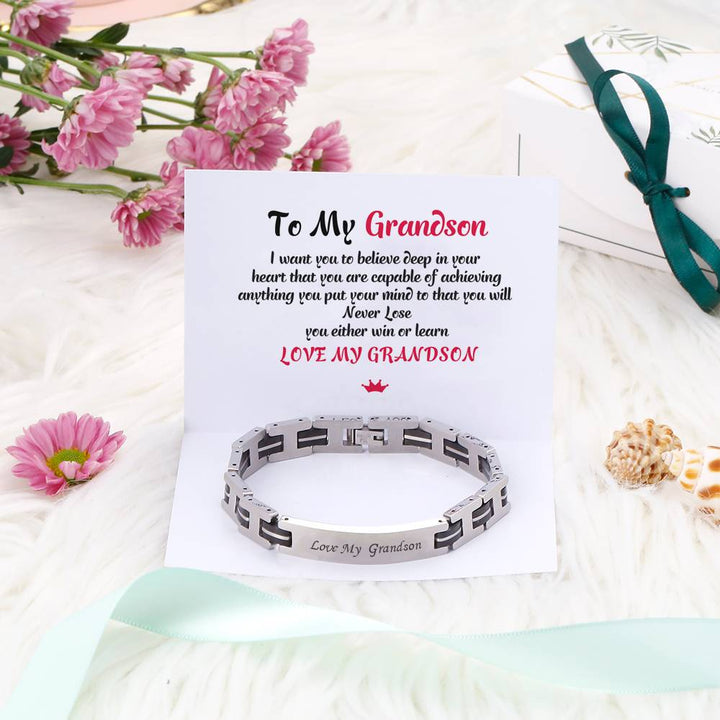 To My Grandson "Love My Grandson" Bracelet - SARAH'S WHISPER