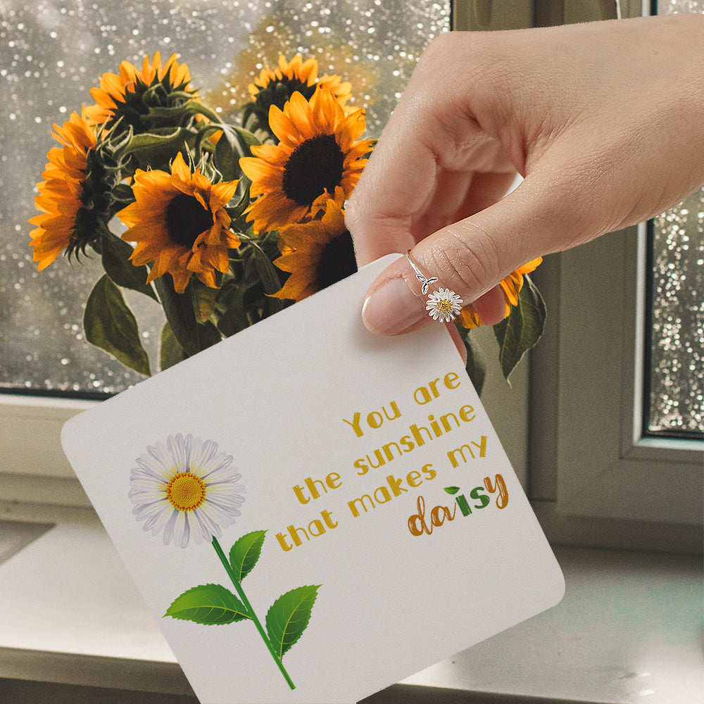 “You are the sunshine that makes my dai̶s̶y” Daisy Ring [💞 RING +💌 GIFT CARD + 🎁 GIFT BAG + 💐 GIFT BOUQUET] - SARAH'S WHISPER