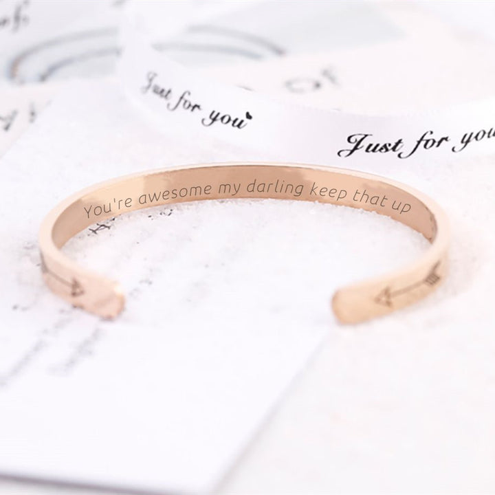 To My Daughter "You're awesome my darling keep that up" Bracelet - SARAH'S WHISPER