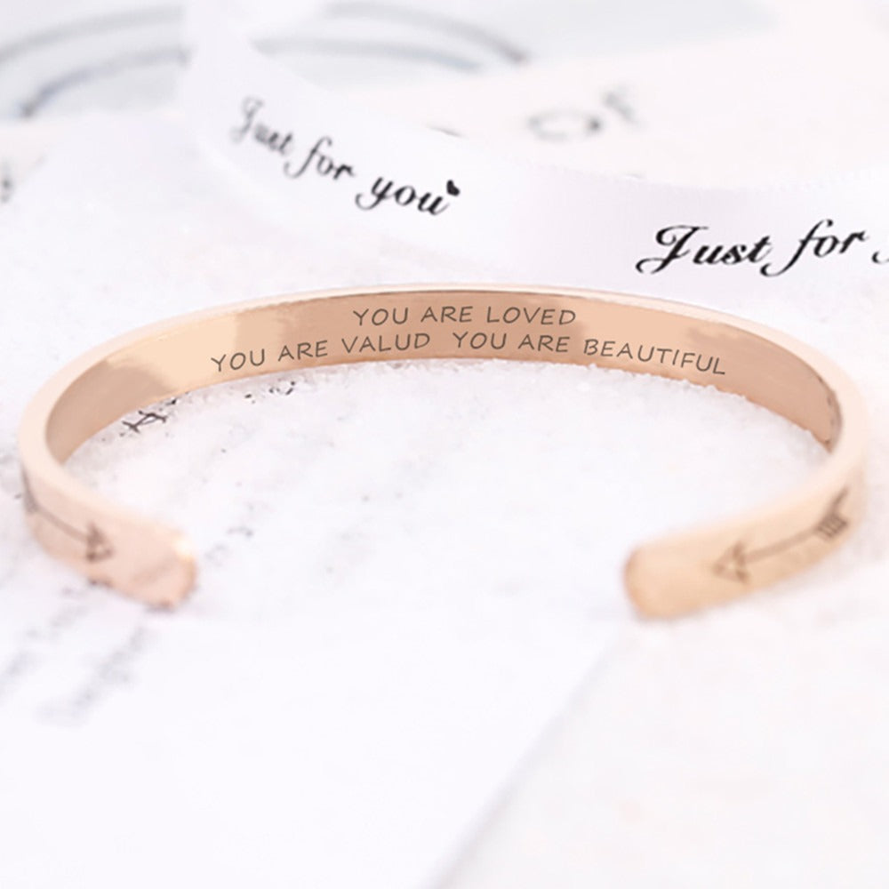 To My Friend "YOU ARE LOVED YOU ARE VALUD YOU ARE BEAUTIFUL" Bracelet - SARAH'S WHISPER