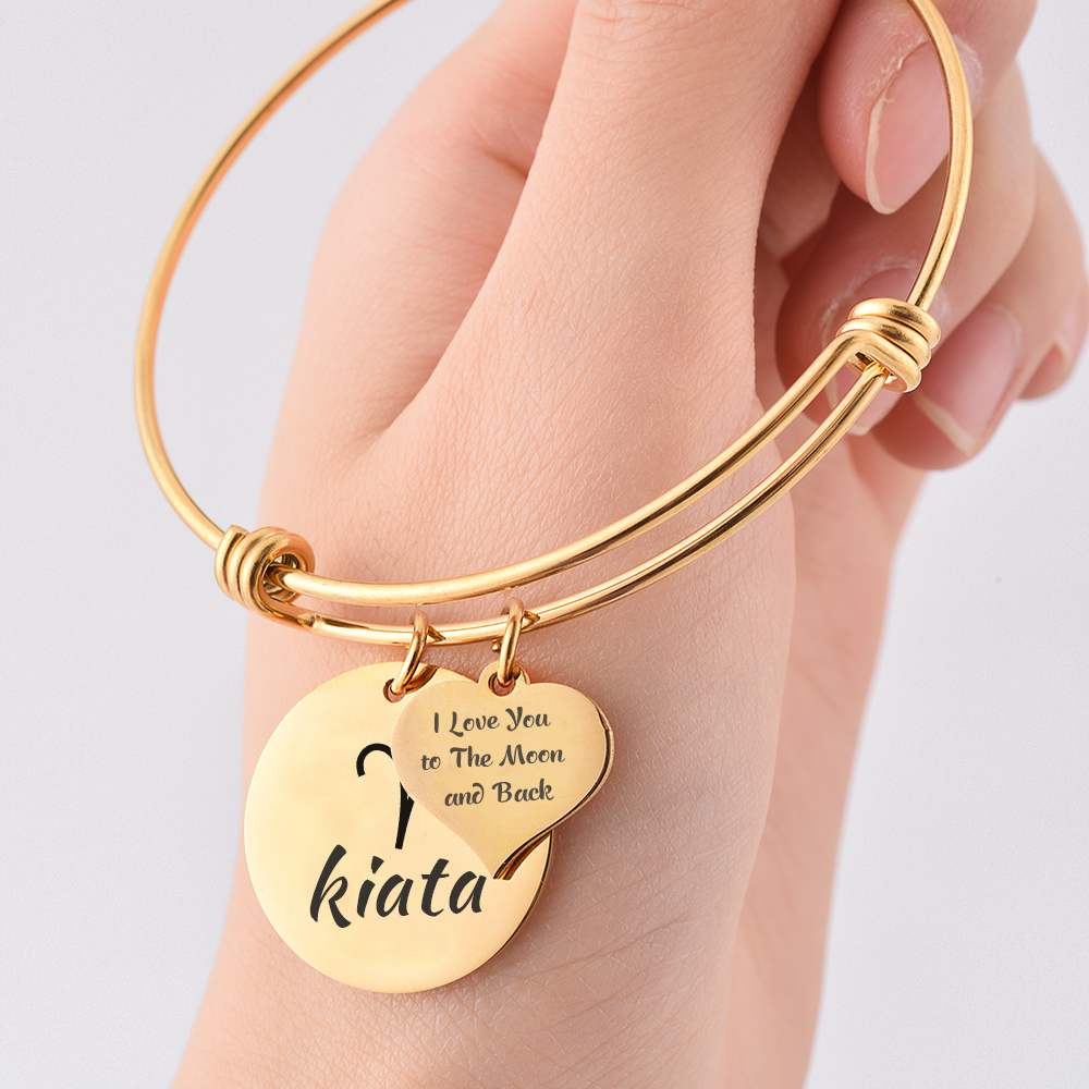 [Optional Zodiac And Custom Name] To My Daughter "The Love between a Mother and Daughter is Forever" Zodiac Bracelet [💞 Bracelet +💌 Gift Card + 🎁 Gift Bag + 💐 Gift Bouquet] - SARAH'S WHISPER