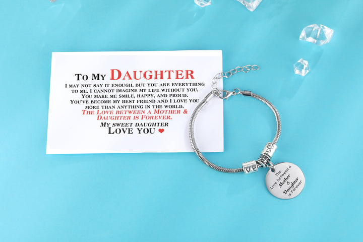 To My Daughter "The love between a mother and daughter is forever" Bracelet - SARAH'S WHISPER