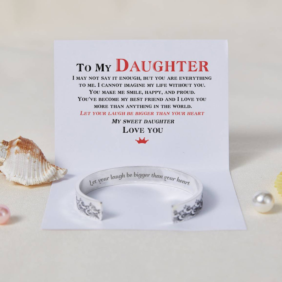 To My Daughter "Let your laugh be bigger than your heart" Bracelet - SARAH'S WHISPER