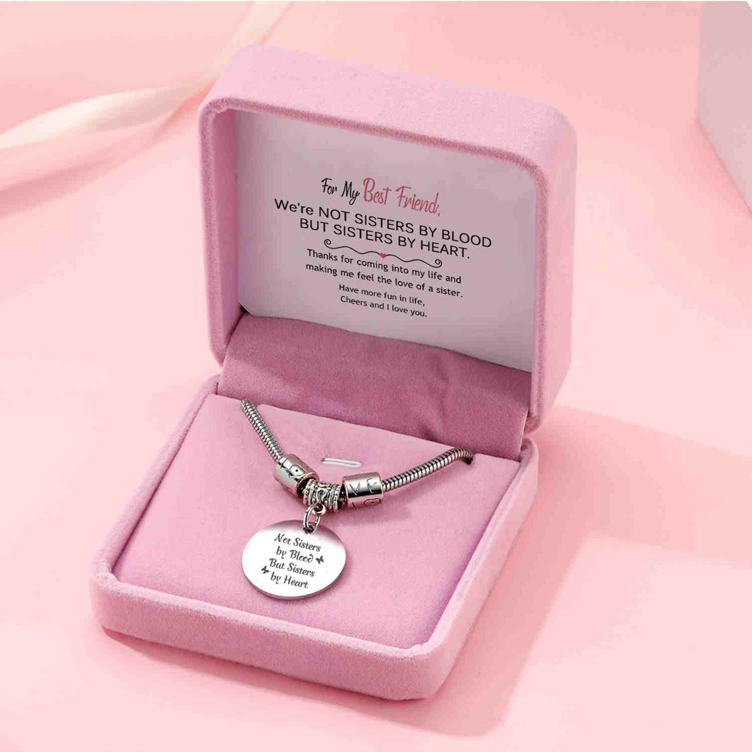 [CUSTOM NAMES] For My Best Friend "Not SISTERS BY BlOOD BUT SISTERS BY HEART" Bracelet - SARAH'S WHISPER