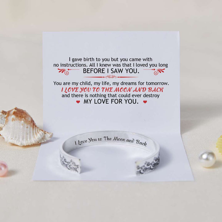 To My Daughter "I Love You To The Moon And Back" Ocean Wave Bracelet - SARAH'S WHISPER