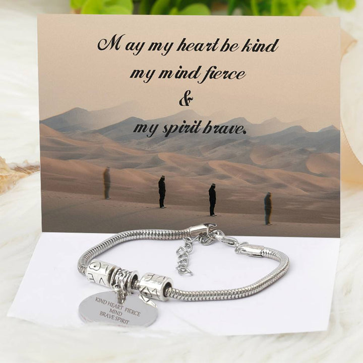 For Yourself "Kind Heart, Fierce Mind, Brave Spirit" Bracelet - SARAH'S WHISPER