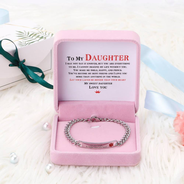 To My Daughter "Let your laugh be bigger than your heart"Bracelet - SARAH'S WHISPER