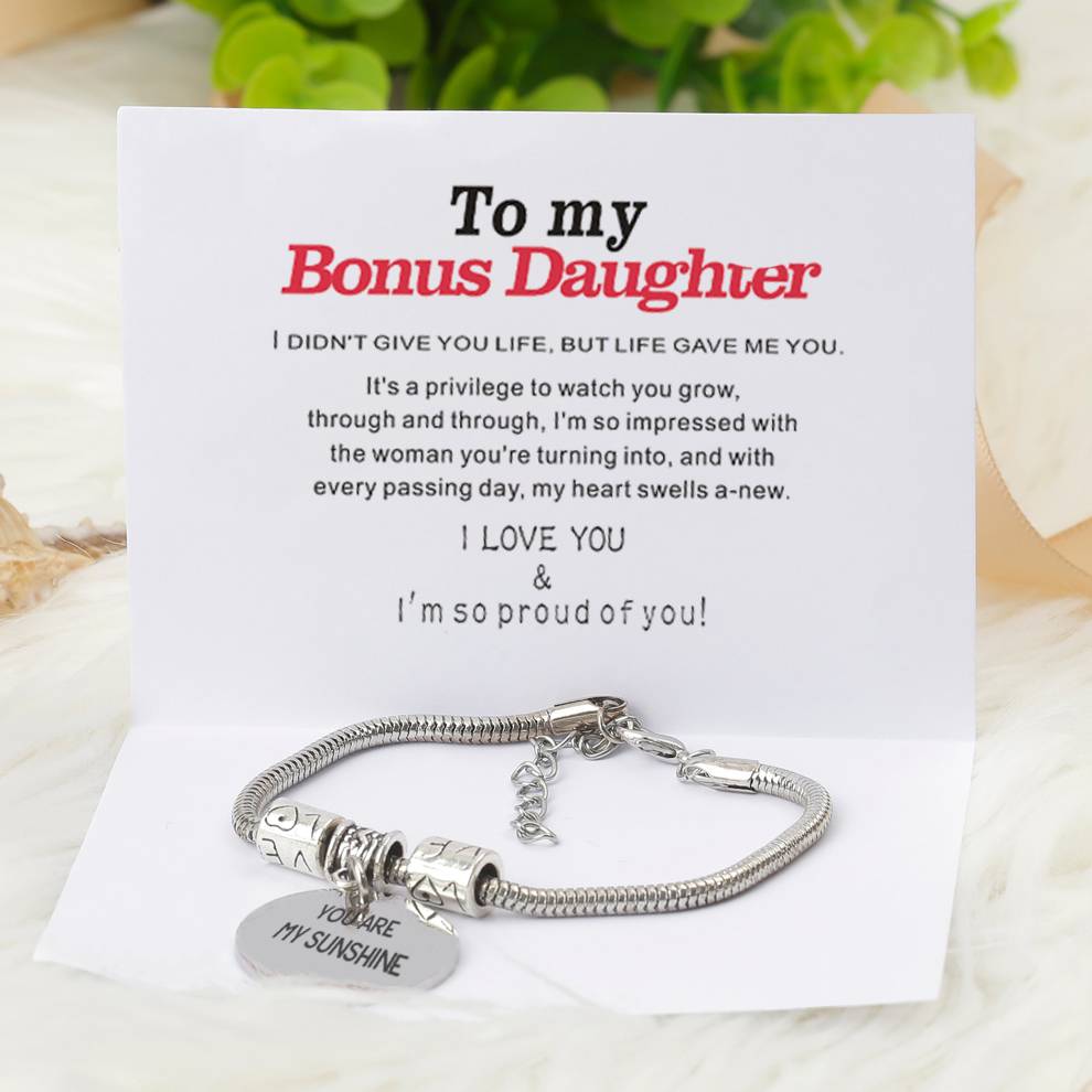 To My Bonus Daughter "YOU ARE MY SUNSHINE" Bracelet - SARAH'S WHISPER