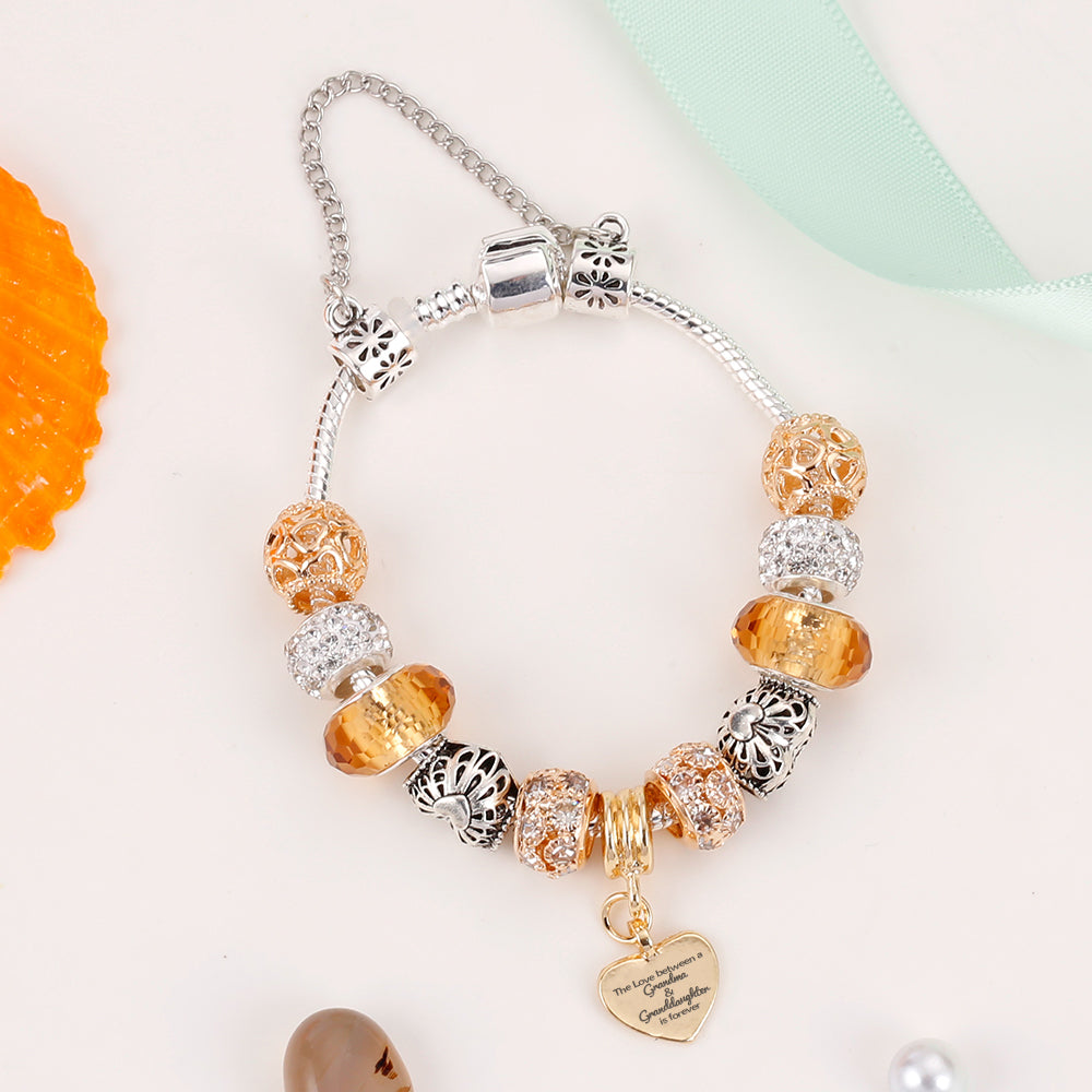 [Custom Name] To My GRANDDAUGHTER "The love between a [grandma] and granddaughter is forever" BRACELET [💞 BRACELET +💌 GIFT CARD + 🎁 GIFT BAG+ 💐 GIFT BOUQUET] - SARAH'S WHISPER