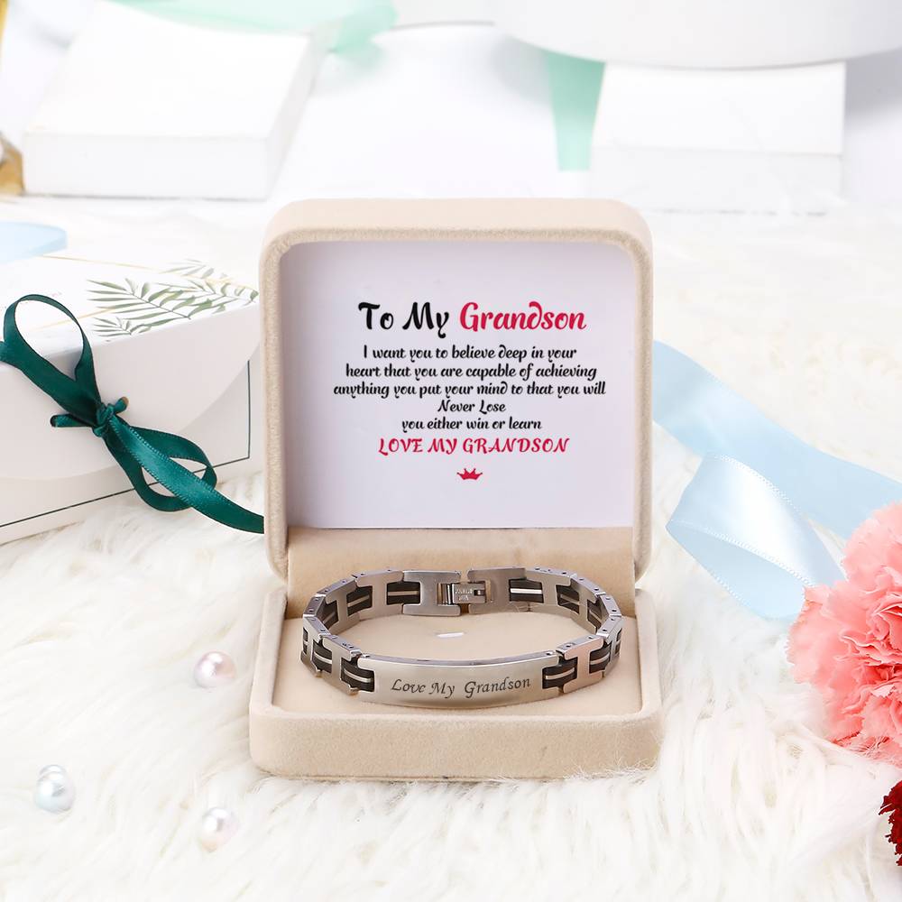 To My Grandson "Love My Grandson" Bracelet - SARAH'S WHISPER