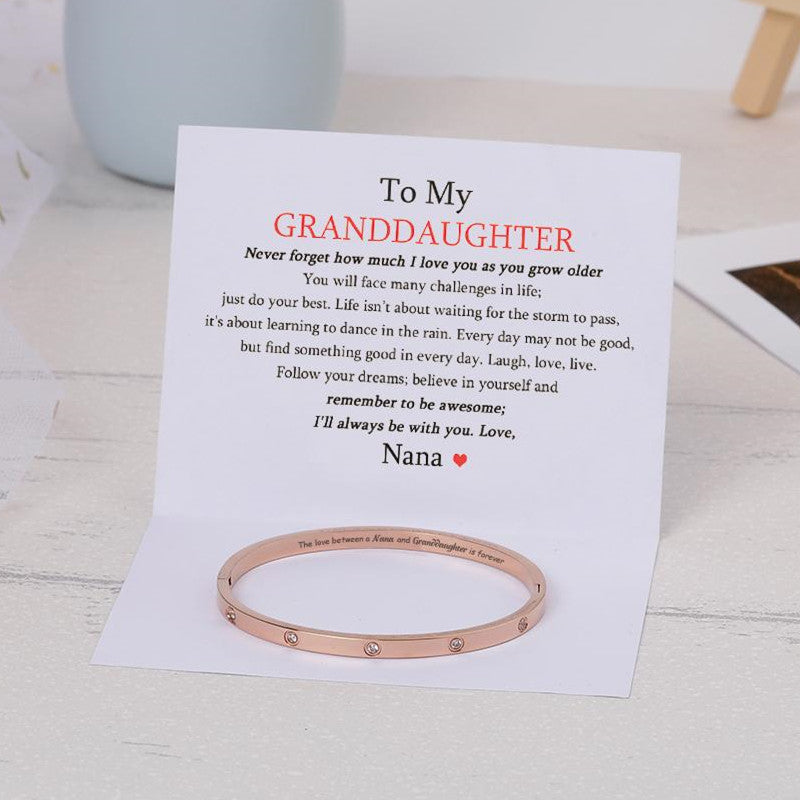 To My GRANDDAUGHTER "The love between a Nana and Granddaughter is forever" Bracelet - SARAH'S WHISPER