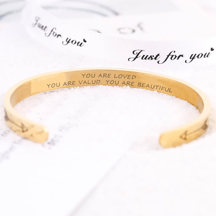 To My Friend "YOU ARE LOVED YOU ARE VALUD YOU ARE BEAUTIFUL" Bracelet - SARAH'S WHISPER