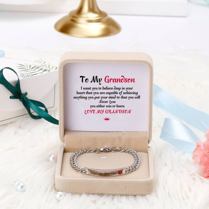 To My Grandson "Love My Grandson" Bracelet - SARAH'S WHISPER