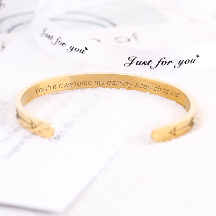 To My Daughter "You're awesome my darling keep that up" Bracelet - SARAH'S WHISPER