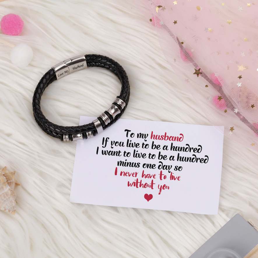 To My Husband "Love My Husband" Men's Bracelet - SARAH'S WHISPER