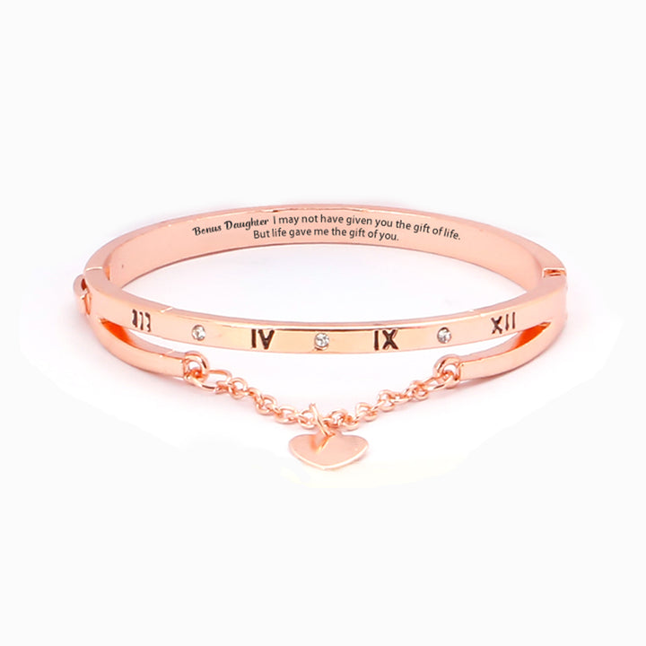 TO MY BOUNS DAUGHTER " I MAY NOT HAVE GIVEN YOU THE GIFT OF LIFE. BUT LIFE GAVE ME THE GIFT OF YOU" BRACELET