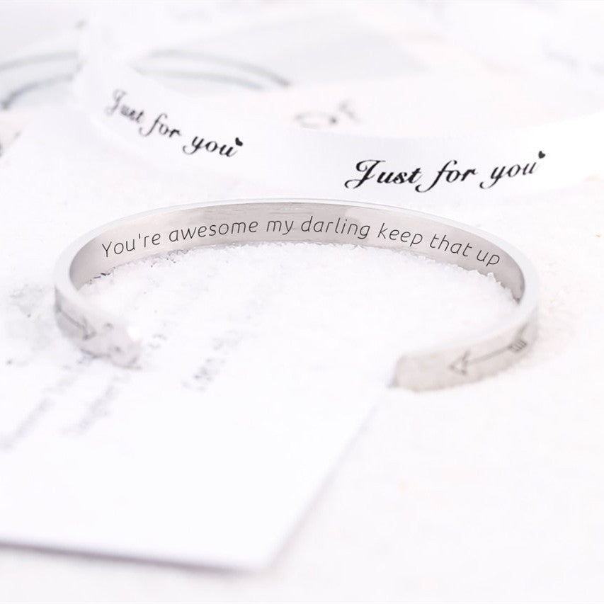 To My Daughter "You're awesome my darling keep that up" Bracelet - SARAH'S WHISPER