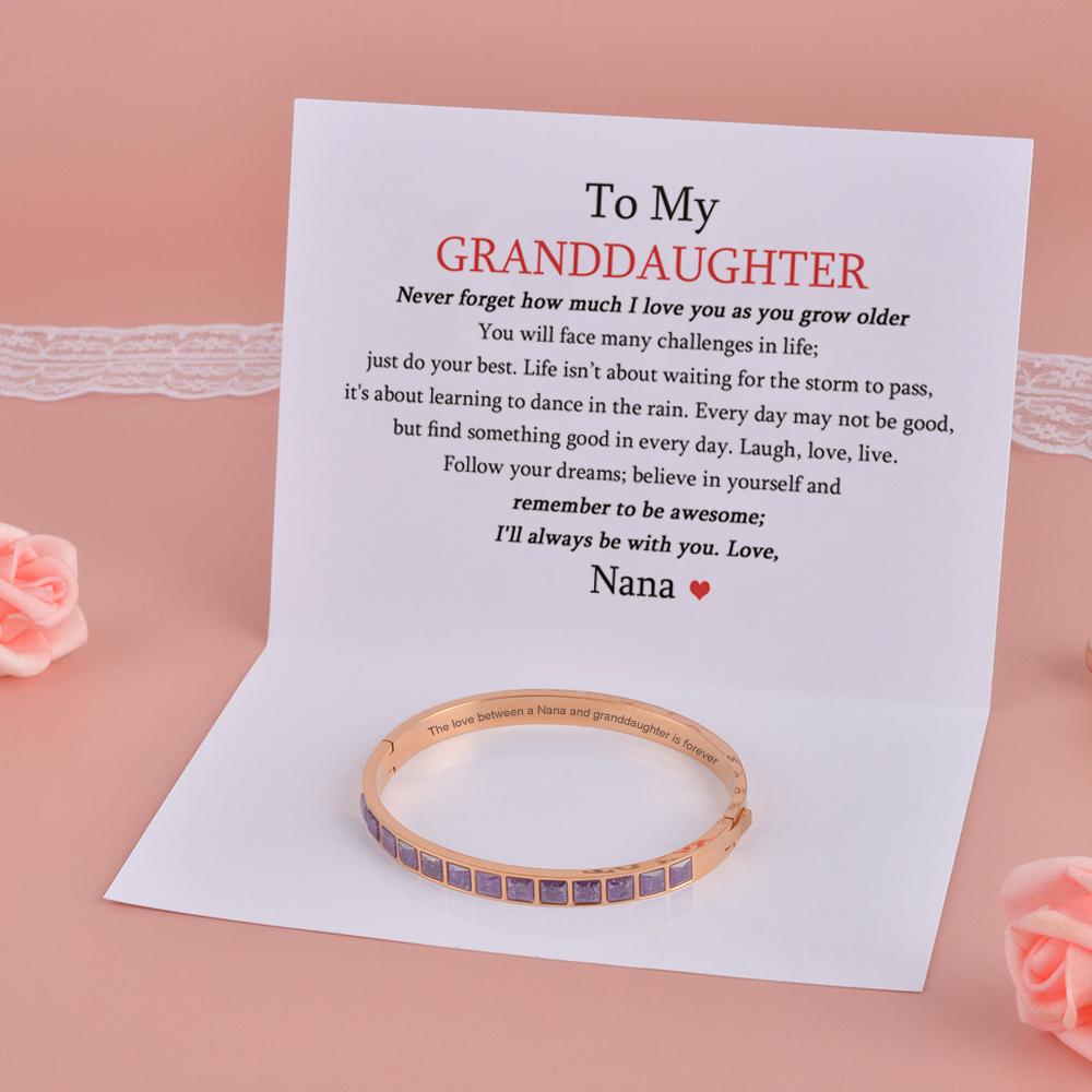 To My GRANDDAUGHTER "The love between a Nana and granddaughter is forever" Bracelet - SARAH'S WHISPER