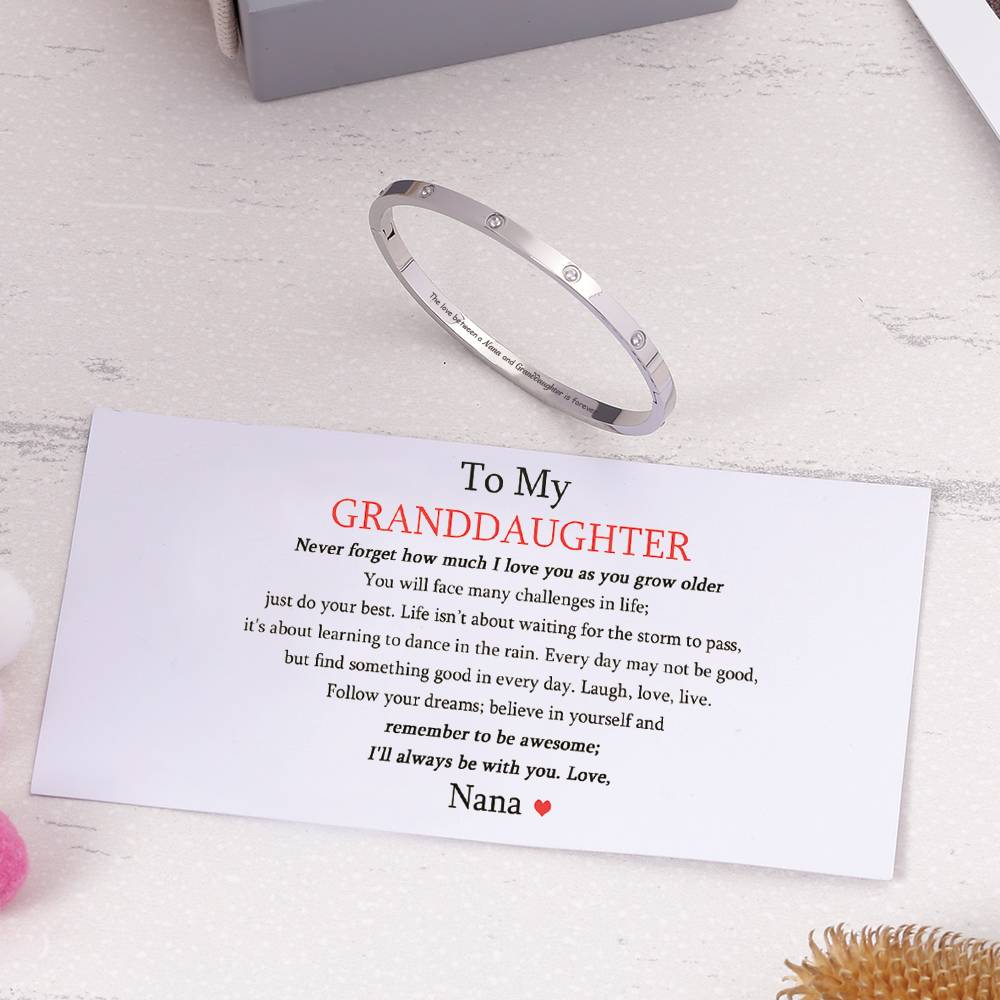 To My GRANDDAUGHTER "The love between a Nana and Granddaughter is forever" Bracelet - SARAH'S WHISPER