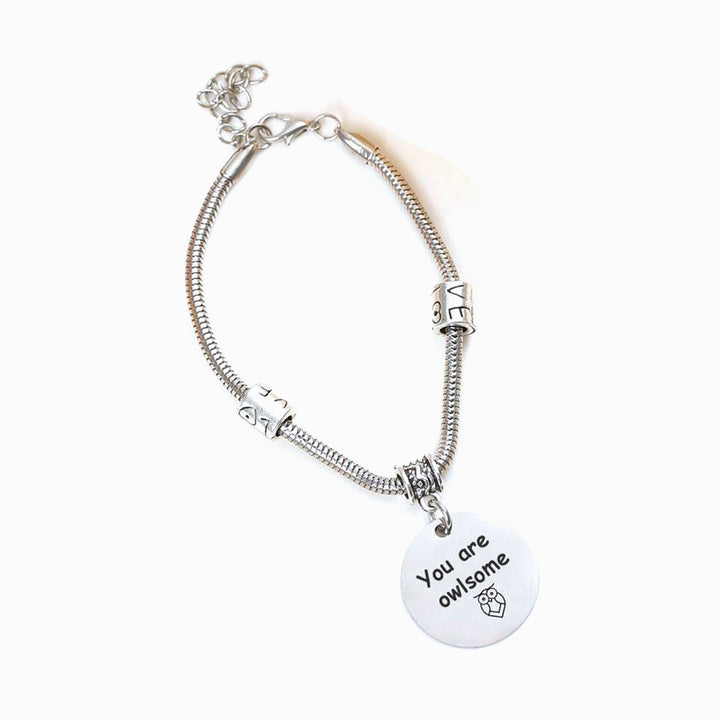 "You are awesome""You are owlsome" Bracelet