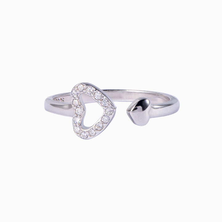 To My Granddaughter "You’ll always be my sweetheart" Double Heart Ring