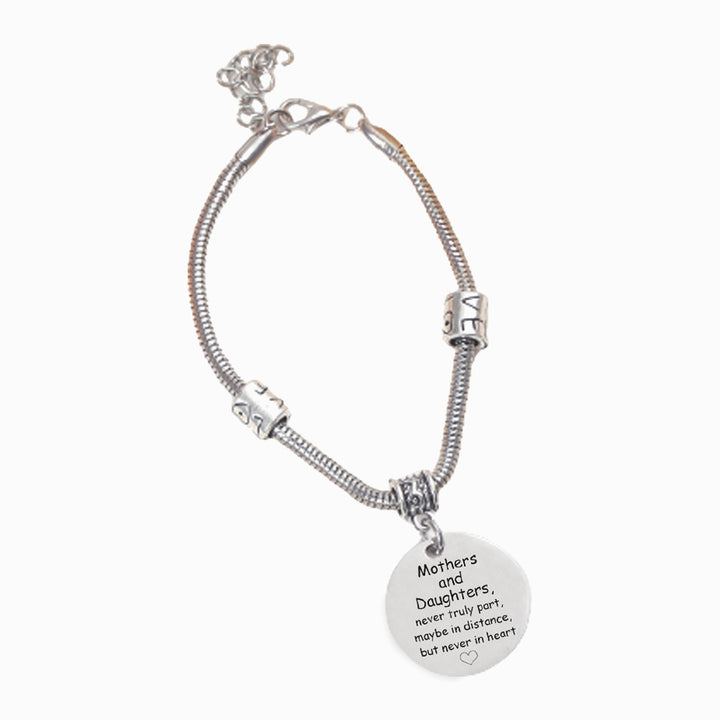 To My Daughter "Mothers and Daughters, never truly part, maybe in distance, but never in heart" Bracelet