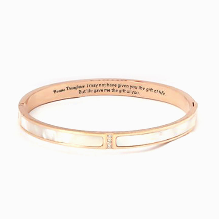 To My Bonus Daughter "BONUS DAUGHTER, I MAY NOT HAVE GIVEN YOU THE GIFT OF LIFE. BUT LIFE GAVE ME THE GIFT OF YOU" Forest Fritillary Temperament Bracelet