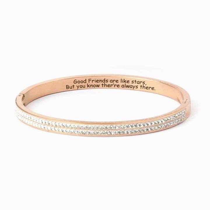 For My Best Friend "GOOD Friends are like stars, BUT YOU KNOW THEY'RE Always there." Bracelet