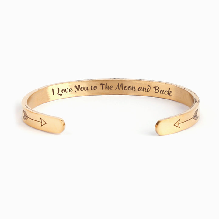 To My Daughter "I love you to the moon and back" Bracelet