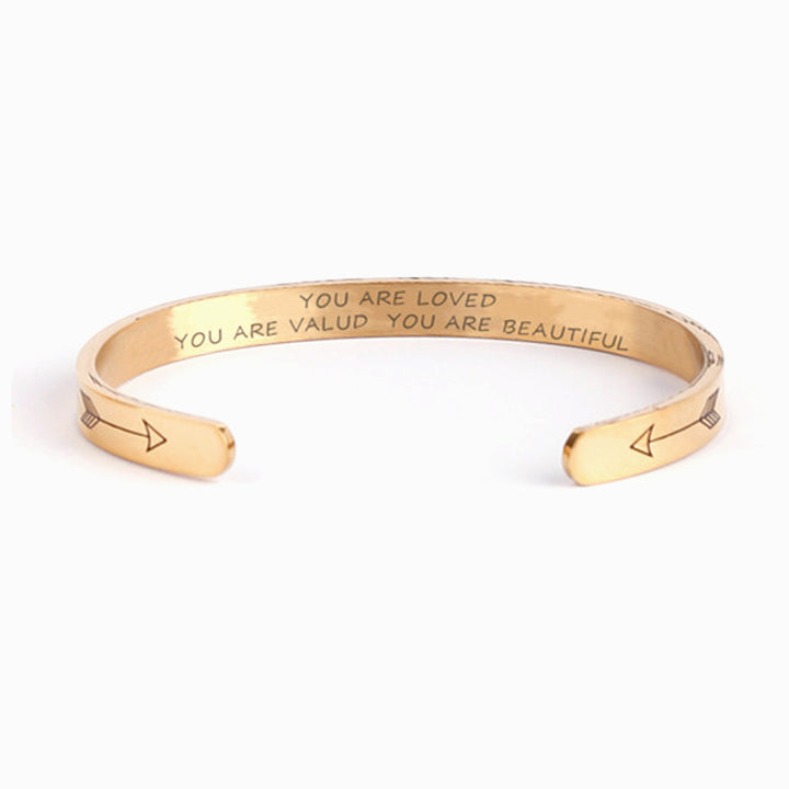 To My Friend "YOU ARE LOVED YOU ARE VALUD YOU ARE BEAUTIFUL" Bracelet