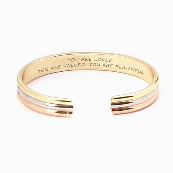 To My FRIEND "YOU ARE LOVED YOU ARE VALUED YOU ARE BEAUTIFUL" Bracelet