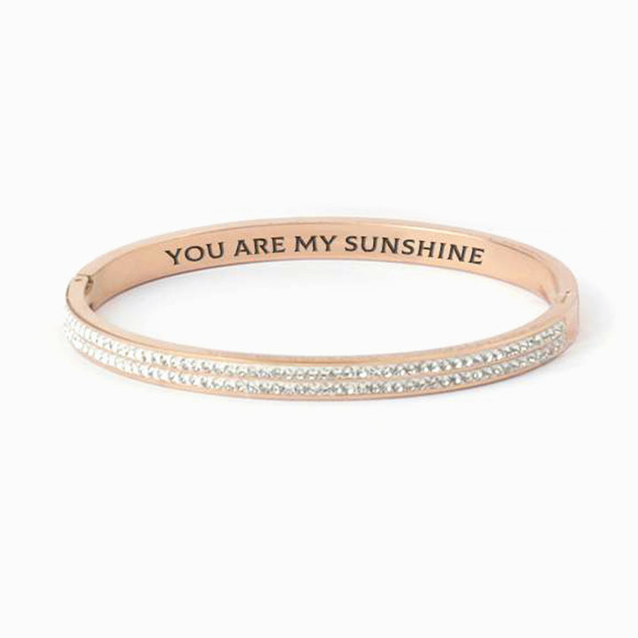 To My Daughter "you Are My Sunshine" Full Diamond Bracelet