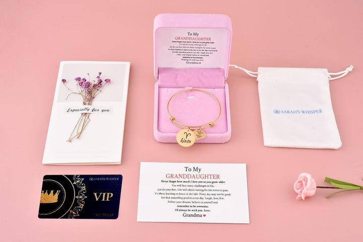 [Optional Zodiac And Custom Name] To My Daughter "The Love between a Mother and Daughter is Forever" Zodiac Bracelet [💞 Bracelet +💌 Gift Card + 🎁 Gift Bag + 💐 Gift Bouquet] - SARAH'S WHISPER