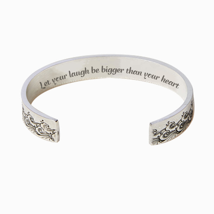 To My Daughter "Let your laugh be bigger than your heart" Bracelet