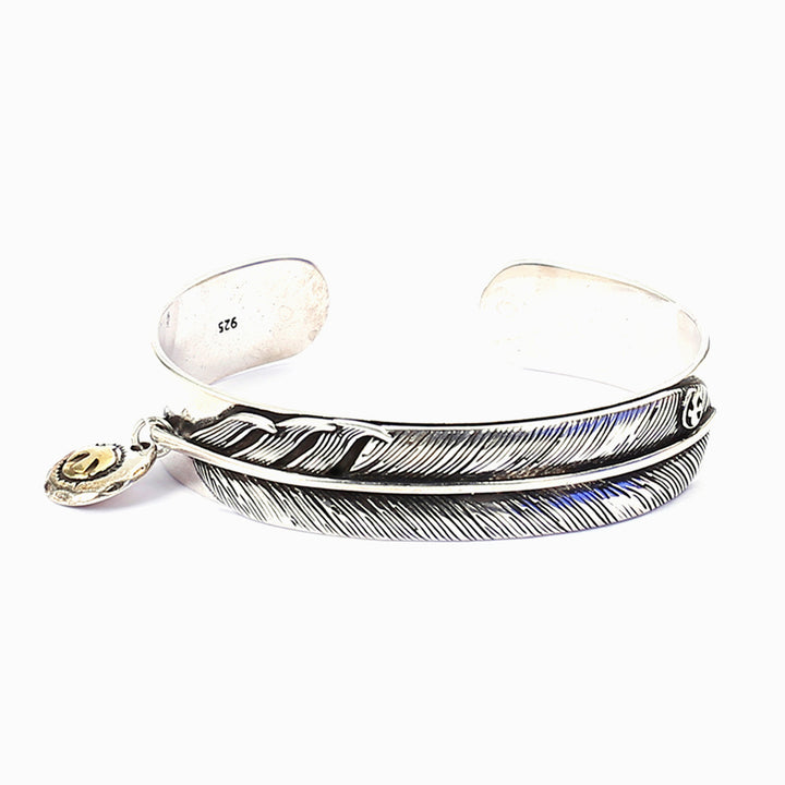 To My Grandson "Wish you best of luck" Lucky Feather Bangle